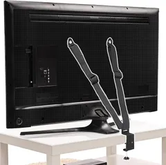 ANNOPE 防災士監修 テレビ 転倒防止 ベルト 女性でも取り付け簡単 地震 家具 耐震 穴あけ不要 クランプ式 震度７対応 転倒防止グッズ 耐震ベルト 固定 地震対策 災害 防災用品 TV テレビ固定ベルト 取扱説明書 (クランプ1点固定)