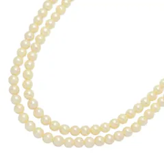 6.5-7.0mm アコヤ真珠/Japan Pearl/養殖真珠･真珠 パール ロング ネックレス･ペンダント/Silver/銀製-81.4g/シルバー【♀】【A】【レディース】★■599074【中古】