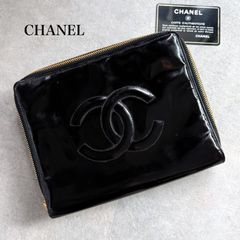 シャネル　デカココ　ポーチ　ラムスキン　黒　正規品　ショルダー　クラッチバッグ シャネル デカココ ポーチ ラムスキン 黒 チェーンショルダー 正規品