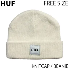 【USED／フリーサイズ】HUF ニットキャップ／ビーニー ナチュラルホワイト