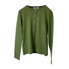 ZM1645【美品】J.PRESS ジェイプレス ニットカーディガン グリーン サイズ81-88 158-164