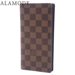 LOUIS VUITTON(ルイ・ヴィトン) ダミエ・エベヌ ポルトフォイユ・ブラザ ロングウォレット 二つ折り 2つ折り 長財布 小物 ダミエキャンバス ブラウン茶 ゴールド金具 N60017 メンズ 40802160961【中古】【アラモード】 LOUIS VUITTON(ルイ・ヴィトン) ダミエ・エベヌ ポルトフォイユ