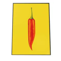 【A3サイズ（約30×42cm）】【fg-poster-560】アートプリント ポスター インテリア 観葉植物 一輪 ハイビスカス ビタミンカラー イエロー 黄色 クリスマス 低木 北欧 韓国 花 はな シンプル 絵画 壁掛け モダン 縦