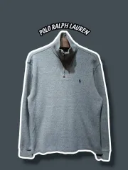 M/ ポロラルフローレン ハーフジップ グレー /1208