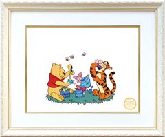 F6号】水森亜土 手描き作品/表裏サイン・裏描き有/油彩/アクリル/額縁