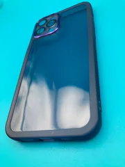 iPhone12 / 12Pro 対応 クリアケース パープル枠 バンパータイプ