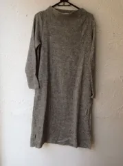 ショコラフィネローブ グレーミックスニットワンピース