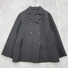 RALPH LAUREN　ラルフローレン　ショートコート　ピーコート　ダブルフェイス　ウール　グレー　レディース　大きいサイズ　17号