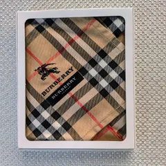 ハンカチバーバリー　王道のデザイン　新品未使用品　ホースマーク刺繍＆ブランドロゴ刺繍シール付き　箱入りネコポス発送　プレゼント