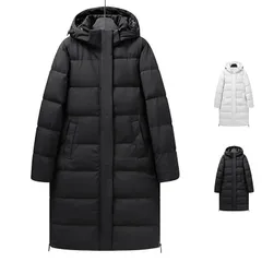 メンズ ダウンジャケット ロングコート ビジネスジャケット 厚手 防寒着 フード付き 防寒着 暖かい アウター 秋物