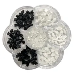 【数量限定】ネイルパーツ 3D 立体 蝶結び 半円パール 1セット ネイル装飾 DIY ジュエリーパーツ ハンドメイド 手作り デコパーツ ネイルアート レジン デコパーツ ブラック ホワイト