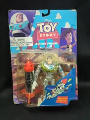 THINK WAY ACTION FIGURE トイストーリー BUZZ LIGHTYEAR WITH ROCKET rockt action