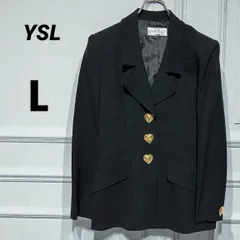 ★美品★ イヴ・サンローラン ジャケット ロゴ入り 金ボタン 紺ブレ テーラード ☆美品☆ イヴ・サンローラン ジャケット ロゴ入り 金ボタン 紺ブレ