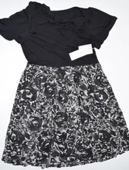 【新品未使用タグ付】ベルメゾン 定価10900円 レディース 大きいサイズ ワンピース◆７AP / 15AP  フォーマル ブラック