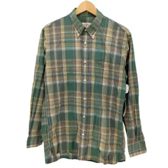 ブルックスブラザーズレッドフリース BROOKS BROTHERS REDFLEECE ワンポイント 刺繍 チェック L/S ポロカラー シャツ メンズ import：M 