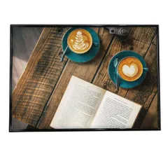 【B1サイズ(約73x103cm)】【fg-poster-901】アートプリント ポスター インテリア フォト カフェ コーヒー ラテ カップ お茶 おいしそう ドリンク 横