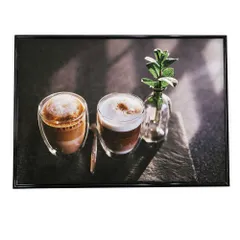 【A1サイズ(約59x84cm)】【fg-poster-902】アートプリント ポスター インテリア フォト カフェ コーヒー ラテ カップ お茶 おいしそう ドリンク 横