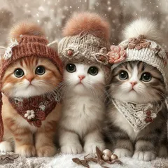 パネル生地　再販　可愛い猫8柄　E