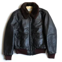 【80s/USA製】L.L.BEAN【G-1 レザー フライトジャケット】42 ブラウン エルエルビーン 25120114のサムネイル