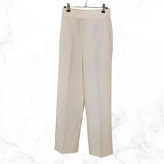 GU ジーユー センタープレスストレートパンツ オフホワイト Sサイズ 〇□