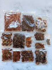 大容量　ブラウン系　茶色　オレンジ　ハンドメイド　パーツ　ビーズ　アクセサリーパーツ　手芸資材　クラフト素材　ネックレス　ピアス　アクセサリー　詰め合わせセット