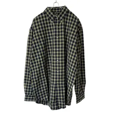 ZM1645【美品】Ralph Lauren ラルフローレン ボタンダウンシャツ チェック柄 ネイビー/グリーン サイズL