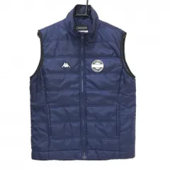 カッパ 中綿ベスト ネイビー×黒 ロゴシルバー  メンズ L ゴルフウェア Kappa