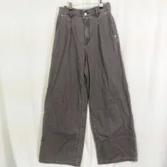 GU（ジーユー）　ライトデニムワイドパンツ　グレー　M　□□