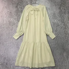 mystic ミスティック ボウタイ ギャザー ワンピース ホワイト Fサイズ 〇□☆