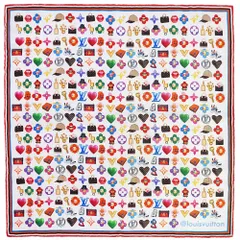 ルイ ヴィトン カレ バンダナ LV文字 ヴィヴィエンヌ スカーフ シルク100％ ホワイト マルチカラー M77355 箱付 LOUIS VUITTON（中古）