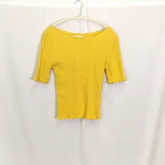 Mysty Woman ミスティウーマン ニット イエロー Sサイズ 〇□