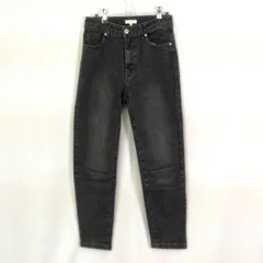 Earth music&ecology アースミュージックエコロジー デニムテーパードパンツ ブラック Sサイズ □□