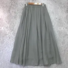 TIARA ティアラ コットン フレア ロングスカート ブルーグレー 〇□のサムネイル