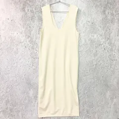 NEUNA ヌナ 2WAY Uネック・Vネック ロング ワンピース ホワイト Sサイズ □□
