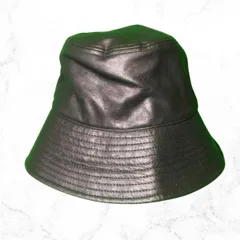 LOWRYS FARM ローリーズファーム バケットハット レザー ブラック フリーサイズ 〇◇