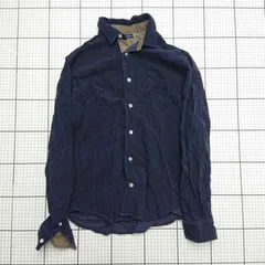 ◇ ⊂ 【アーバンリサーチ URBAN RESEARCH】コーデュロイシャツ ネイビー系 38サイズ メンズ E  【1508260036115】