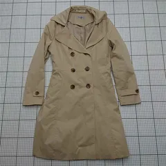 ◇ ⊇ 【レミュー LES MUES】G141L710-0 ベージュ系 トレンチコート レディース Lサイズ E  【1509190000382】