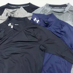 [5点セット] アンダーアーマー UA ヒートギアアーマー コンプレッション ロングスリーブ モック シャツ　S/M メンズ UNDER ARMOUR