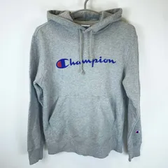 チャンピオン プリント 裏毛 プルオーバー スウェットパーカー M グレー C3-J117 メンズ CHAMPION
