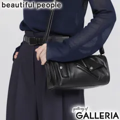 ビューティフルピープル ショルダーバッグ レディース メンズ ブランド おしゃれ 軽量 beautiful people バッグ ショルダー 斜めがけ ライダース レザー 横型 黒 excerption riders cylinder bag 612003