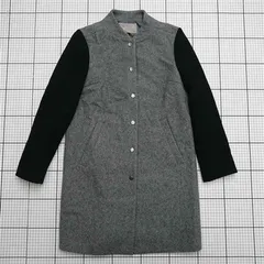 ◇ ⊇ 【ユナイテッドアローズ A day in the life】6325-699-0131 ウール切替コート グレー系 Mサイズ レディース E  【1509190044935】