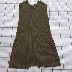 ◇ ⊂ 【コトリカ COTORICA.】プリーツノースリーブワンピース F カーキ系 レディース レディース E  【1509190049954】