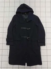 ◇ ⊇ 【無印良品】ウール混ダッフルコート フード付き ネイビー系 Mサイズ メンズ メンズ E  【1509190048568】