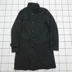 ◇ ⊇ 【パーソンズ PERSON'S FOR MEN】7354M154 アウトラスト ブラック系 ステンカラーコート Lサイズ メンズ E  【1509190048513】