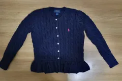 ポロ ラルフローレン ネイビー ケーブル カーディガン (6y)