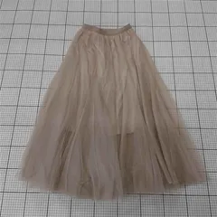 ◇ ⊂ GRL グレイル at118 チュールロングスカート ベージュ系 M レディース E  【1510290002886】