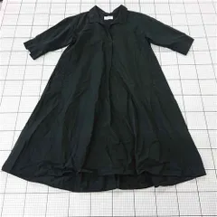 ◇ ⊂ シンプリシテェ SIMPLICITE コットンシャツワンピース ブラック系 レディース E  【1510240013924】