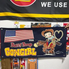 アメリカ雑貨 輸入雑貨 ガレージ 雑貨 デニム タペストリー Bettyboop ベティーブープ Chicken Style チキンスタイルのサムネイル