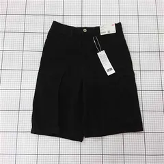 ◇ ⊂ 未使用 ユニクロ UNIQLO デニムバミューダショーツ 221-476946 ブラック系 レディース E  【1511060028433】