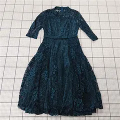 ◇ Θ レースレディース LACE LADIES 総レースミモレ丈ワンピース ネイビー系 レディース M E  【1511060032881】